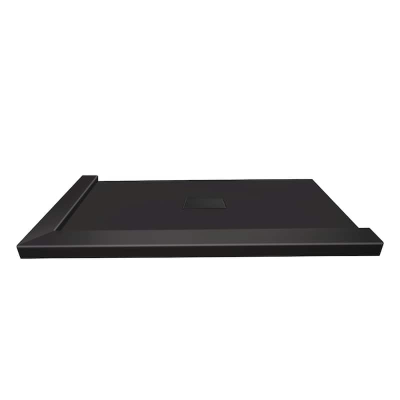 Transolid FZSDT7940C 78-11/16" x 40-1/2" Rectangular Shower Base with - Black