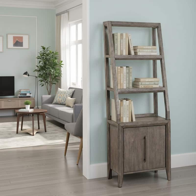 Bridgevine Home Avana Universal Bookshelf Pier, No Assembly Required, Smoky Greige Finish