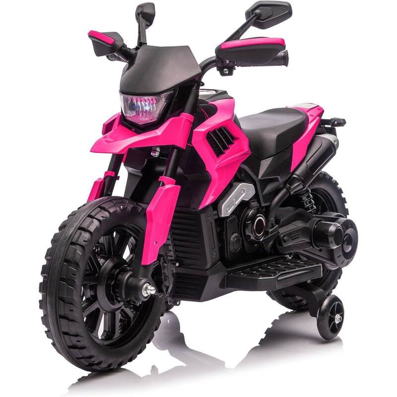 6v Motorcycle for Kids, Ride on Motorcycle with Traning Wheels for Best Kids Gift, Pink - Pink - Assembly Required - Kids