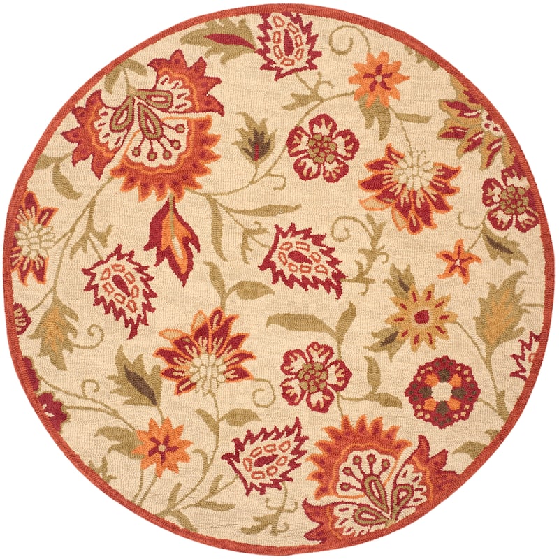 SAFAVIEH Handmade Blossom Anfisa Christene Modern Floral Wool Rug