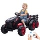 preview thumbnail 1 of 25, 12V Kids Ride On Tractor, Battery Powered Electric Vehicles Toy Black