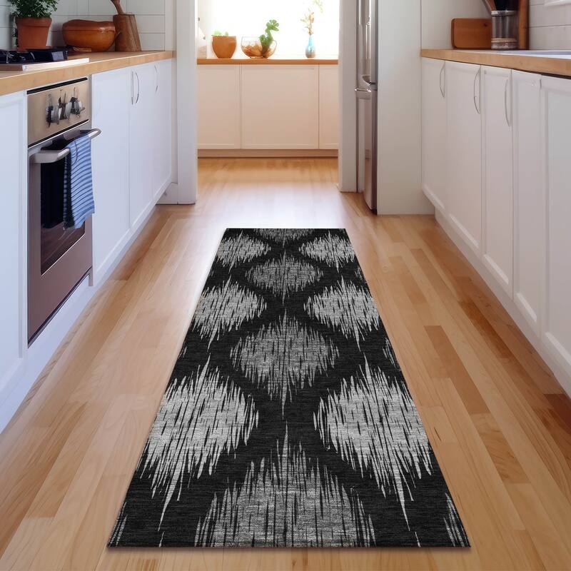 Premium Washable Super Soft Mayfield Rug - Black - 2' 3" x 7' 6"