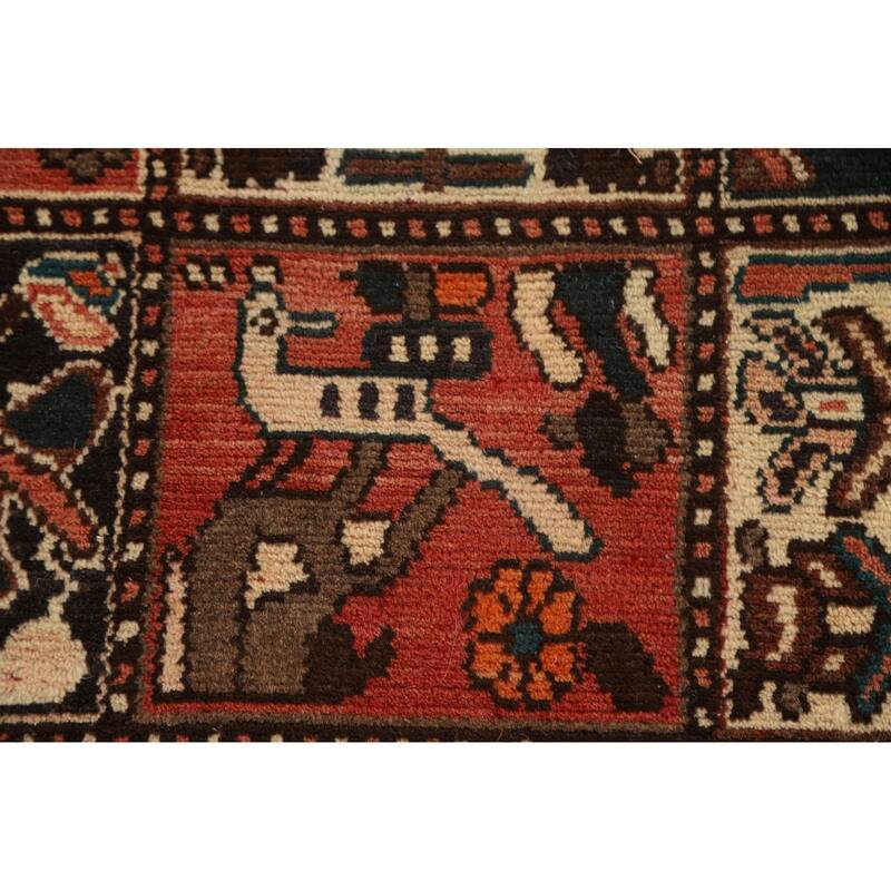 Garden Design Bakhtiari Persian Vintage Area Rug Handmade Wool Carpet - 5'0"x 9'0"