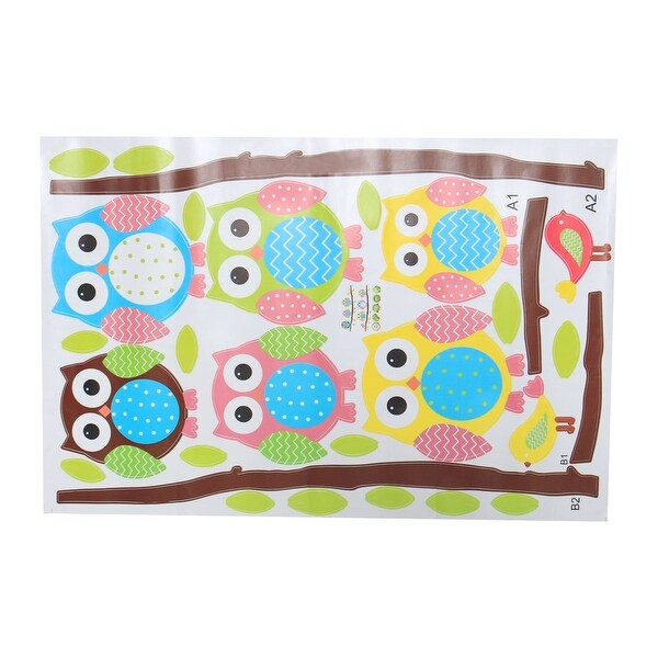 Cartton Owl Pattern Wall Stickers Removable Art Decal for Bedroom Living Room