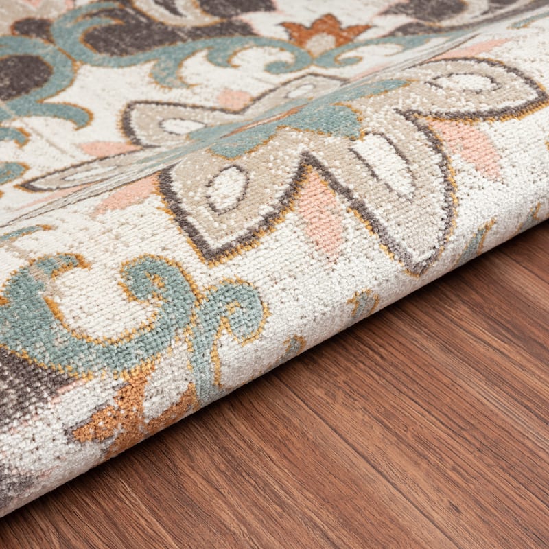 Sevita Rustic Transitional Medallion Area Rug