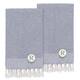 Authentic Hotel and Spa 100% Turkish Cotton Personalized Fun in Paradise Pestemal Hand/Guest Towels (Set of 2), Navy - R