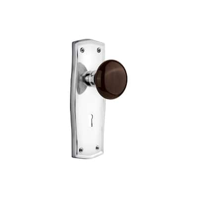Nostalgic Warehouse Brown Porcelain Solid Brass Single Dummy Door Knob