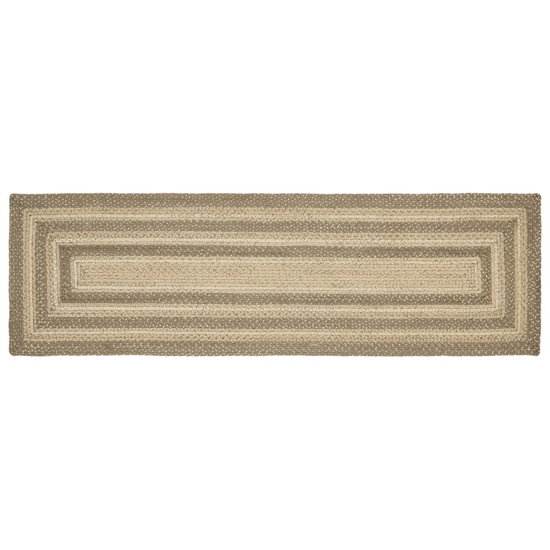 Cobblestone Jute Rug/Runner Rect w/ Pad 22x72 - 2' x 6' Runner
