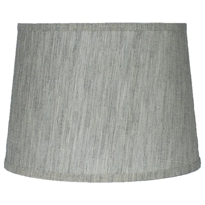 French Drum Lamp Shade, Textured Flax Linen, 12" Top, 14" Bottom, 10" Slant
