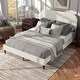 preview thumbnail 20 of 58, Furniture of America Gail Modern White Boucle Adjustable Queen-Size Platform Bed
