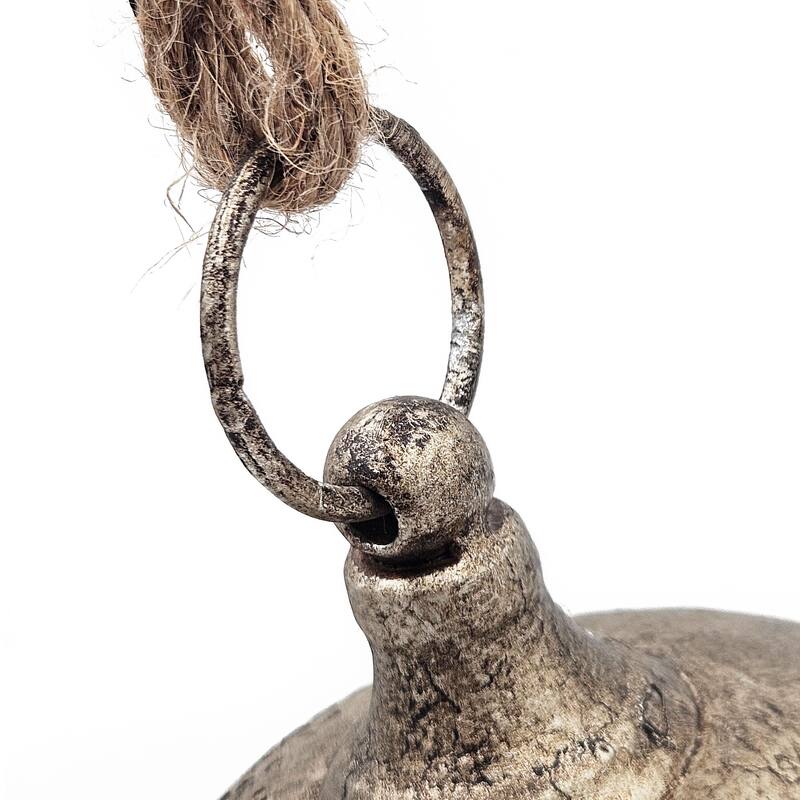 D6" Bell Hanging Ornament, Decorative Hanging Ball Christmas Tree Ornaments for Holiday Party Decorations, Set of 2