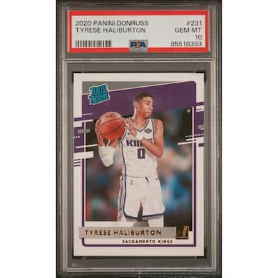Tyrese Haliburton 2020 Panini Donruss Basketball Rookie Card #231 Graded PSA 10 - 8' x 11'
