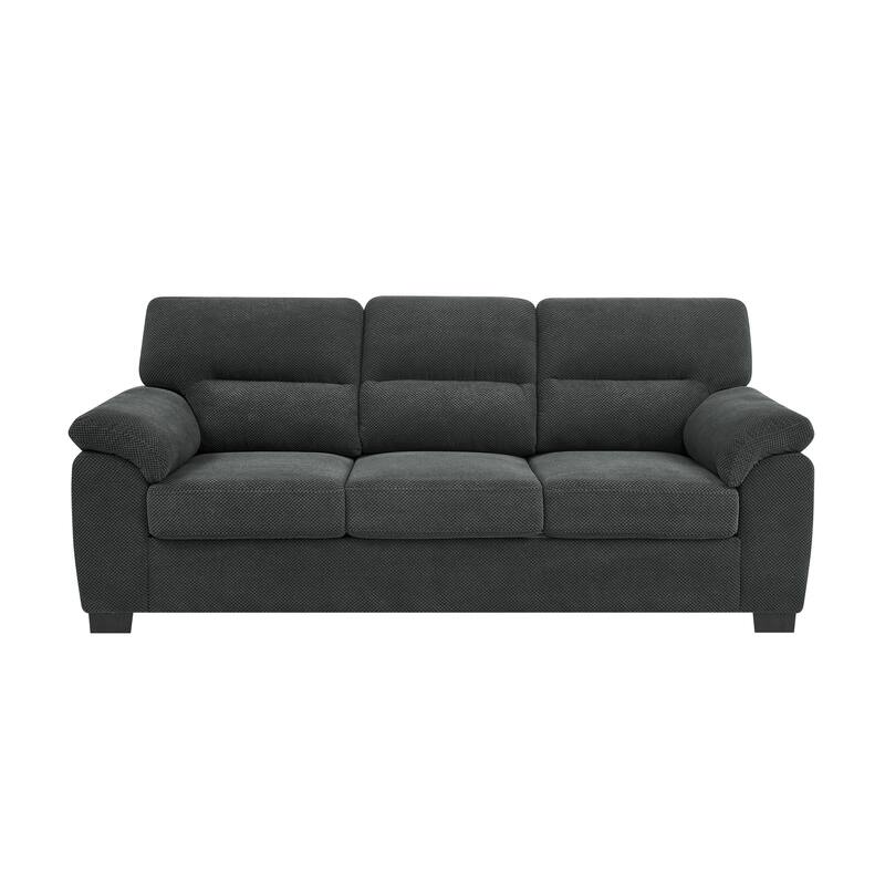 3-Seater Sofa, Modern Living Room Furniture, Textured Fabric Sofa,Minimalist Settee, Comfortable Armchair,Sturdy Frame Sofa