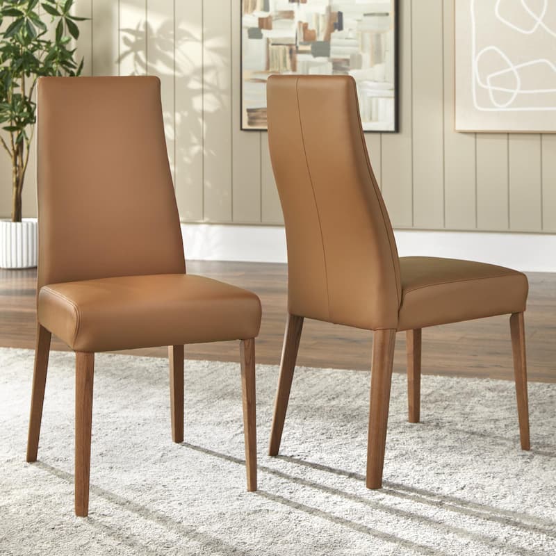 Lifestorey Ross Leather Dining Chairs (Set of 2)