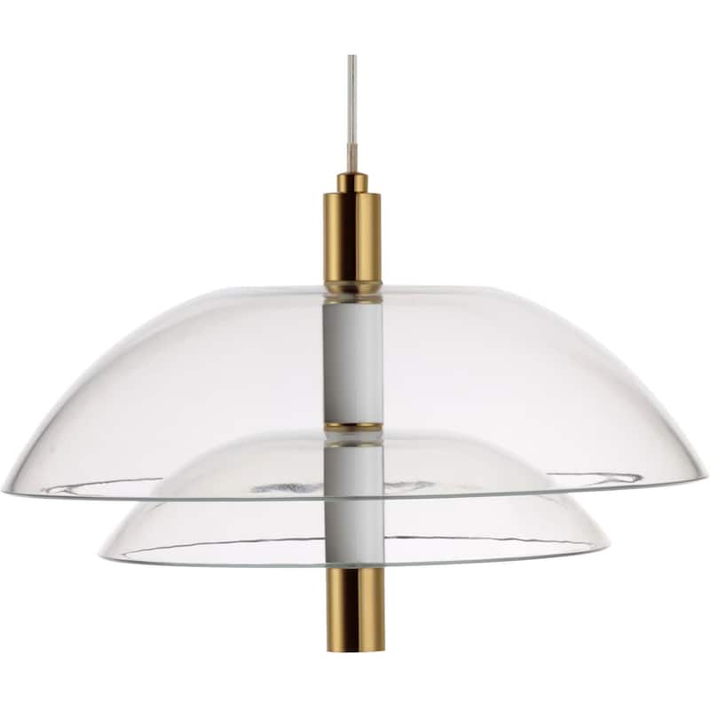 Studio M SM24701 Arya 14" Wide LED Pendant by Nina Magon - French Gold / Clear