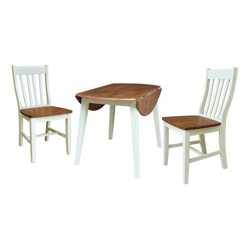 42" Round Dual Drop Leaf Dining Table with Chairs
