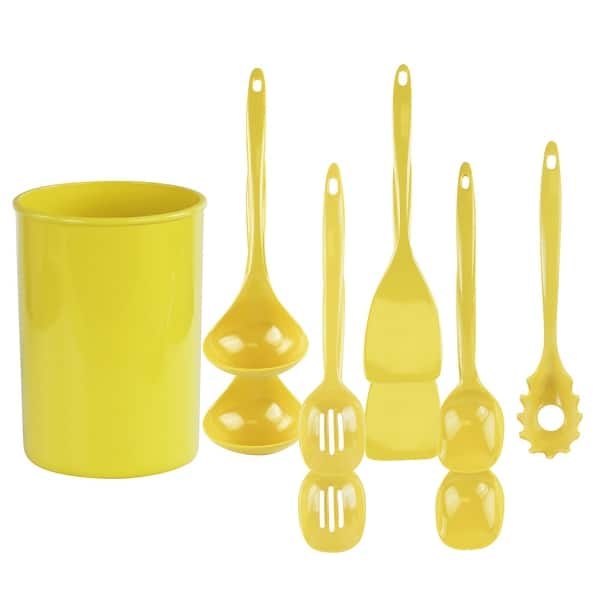 slide 1 of 1, Reston Lloyd 10PC Utensil Holder Yellow