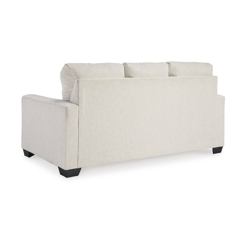 Anise Sofa Sleeper with Full Size Pull Out Bed, Snow White Polyester