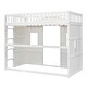 preview thumbnail 7 of 12, White Twin Size Solid Wood House Loft Bed with Ladder