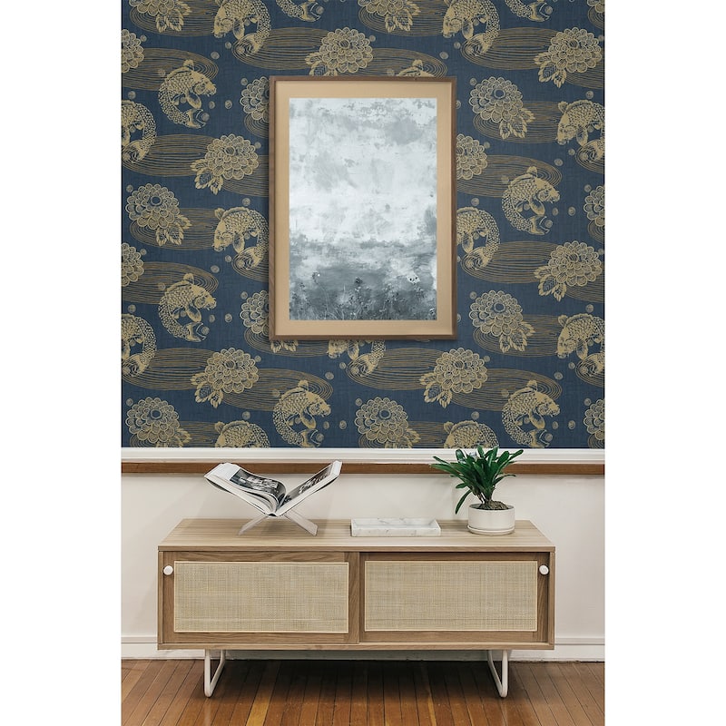 Seabrook Designs Alder Koi Unpasted Wallpaper