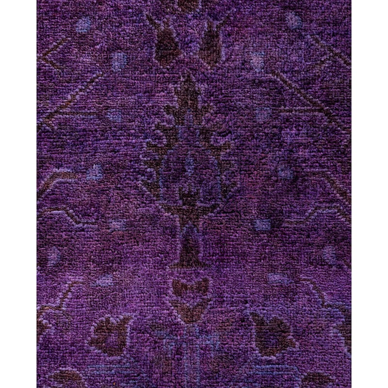Overdyed One-of-a-Kind Hand-Knotted Area Rug - Purple - 7' 10" x 10' 4"