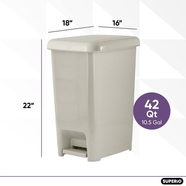 dimension image slide 3 of 5, 10.5 gal Slim Step Trash Can