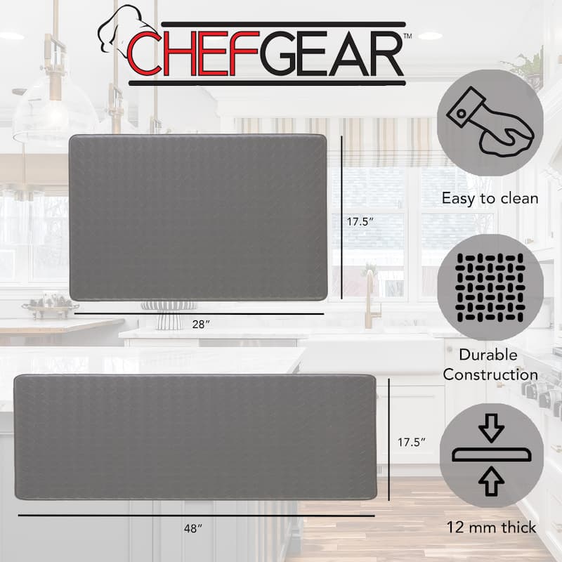 Chef Gear Playa Basketweave Anti-Fatigue Kitchen Wellness Mats