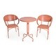 preview thumbnail 32 of 31, Palm Desert Outdoor Modern 3-piece Bistro Set by Christopher Knight Home