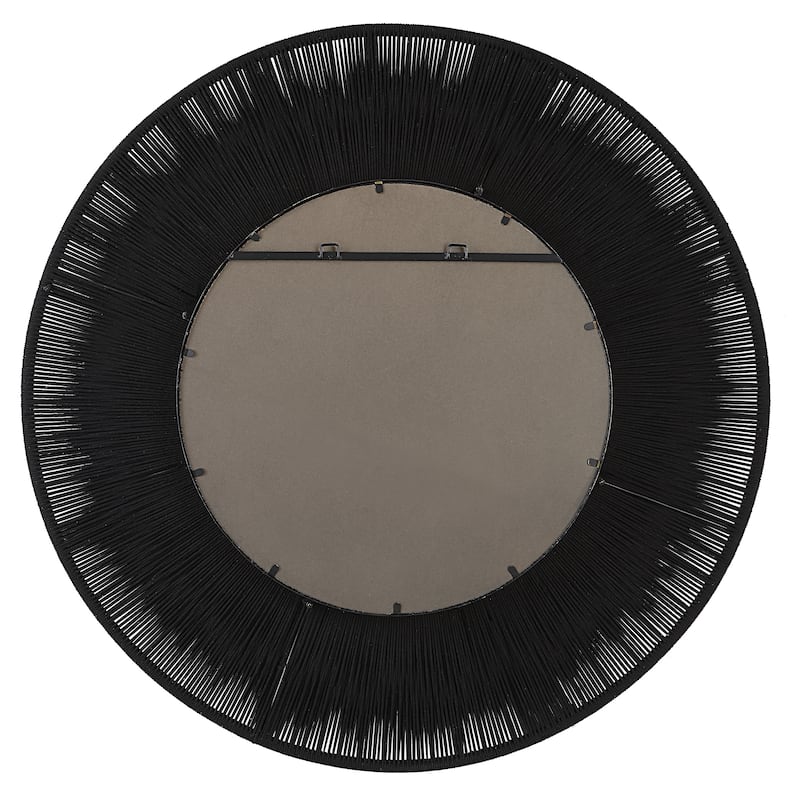 Uttermost Sailor's Knot Black Round Mirror - 51.25"W x 51.25"H x 2.5"D