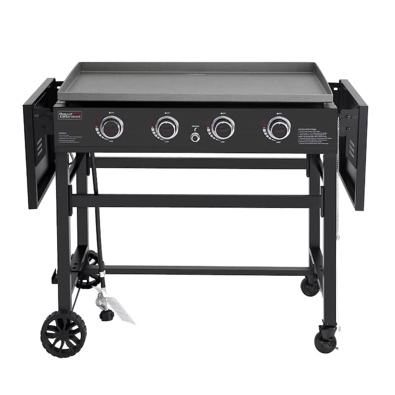 Royal Gourmet 35-Inch 4-Burner Gas Griddle with A Griddle Cover