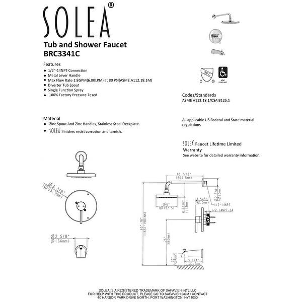 Shop Safavieh Solea Evoke Round Bathtub And Shower Faucet Set With Slim Lever Handle Chrome Overstock 23507905
