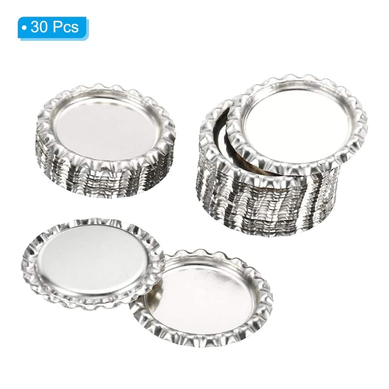 30Pcs Flat Decorative Bottle Caps Craft Bottle Pendant Trays