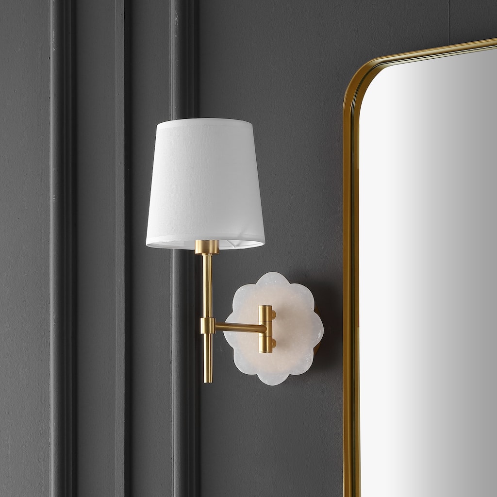 SAFAVIEH Lighting 6" Lyssine Wall Sconce [Set of 2] - 6"W x 12"D x 13"H