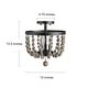 preview thumbnail 18 of 16, Modern Farmhouse 3-Light Flush Mount Bohemian Distressed Wood Ceiling Lights