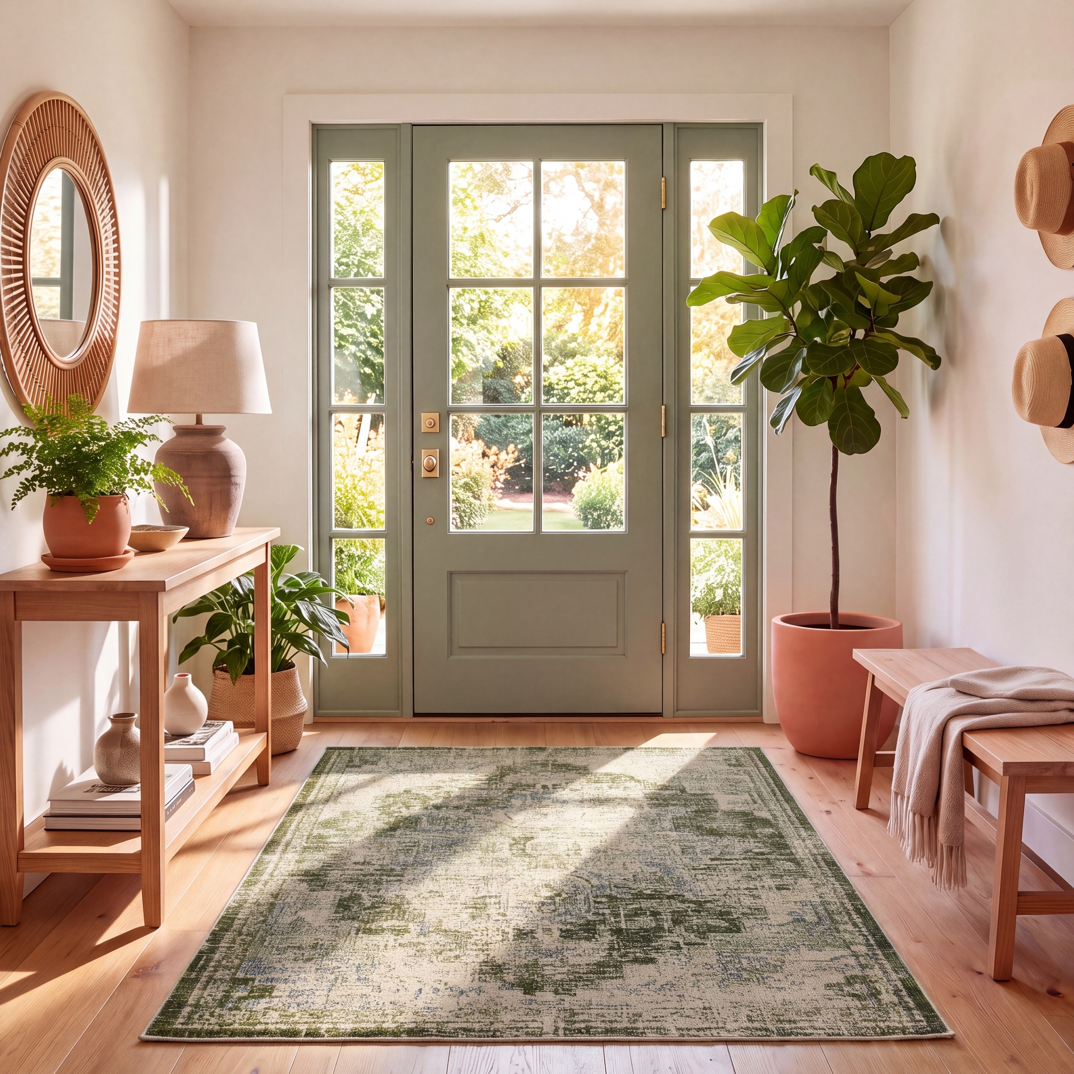 SAFAVIEH Madison Katelijne Boho Medallion Distressed Area Rug