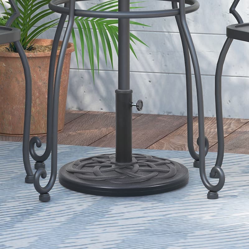 Maypex 26.5 lbs. Heavy-Duty Patio Umbrella Base in Black