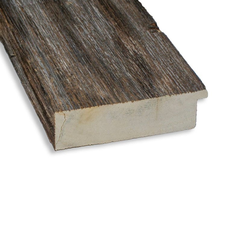 Beveled Wood Wall Mirror - Fencepost Brown Frame