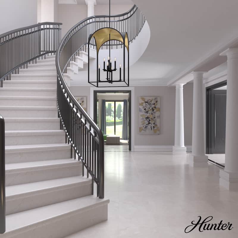 Hunter 22" Dukestown 8-Light Pendant - Entry/ Foyer - Contemporary, Candle, Transitional, Caged