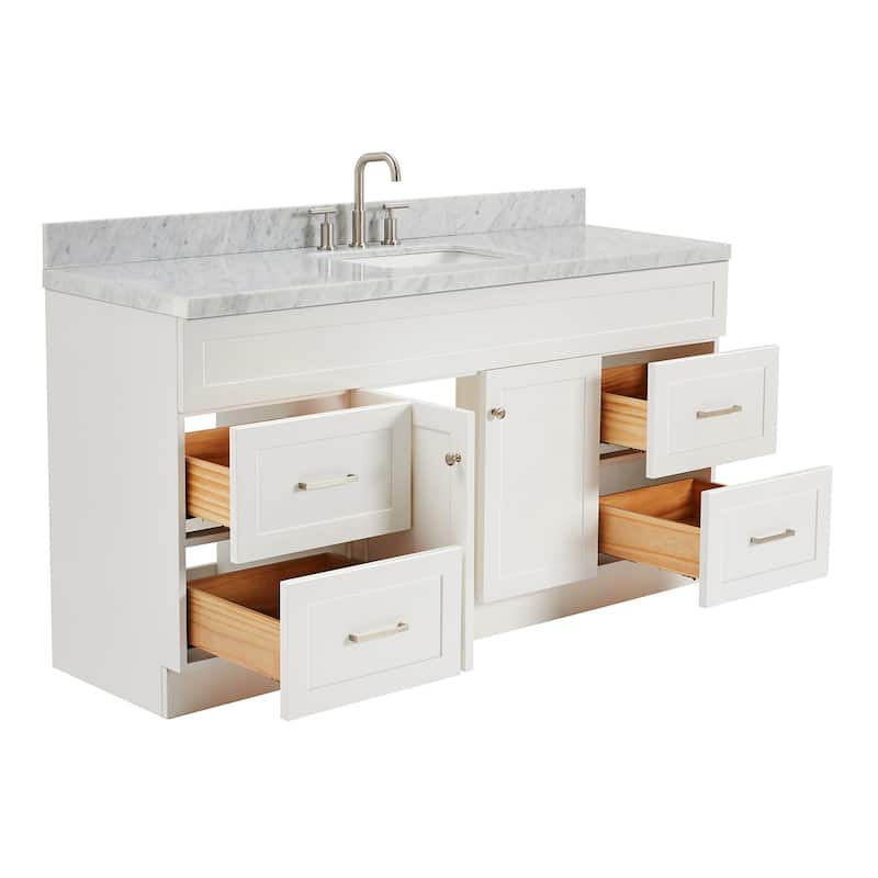 Ariel F067SCWRVO Hamlet 67" Free Standing Single Basin Vanity Set with