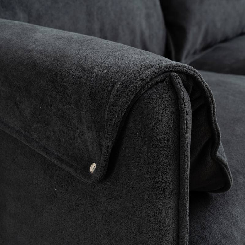 78.74" 3-Seater L-Shaped Convertible Sofa with Footstools & Storage