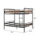 preview thumbnail 5 of 3, Merklee Sandy Black and Dark Bronze Queen over Queen Bunk Bed