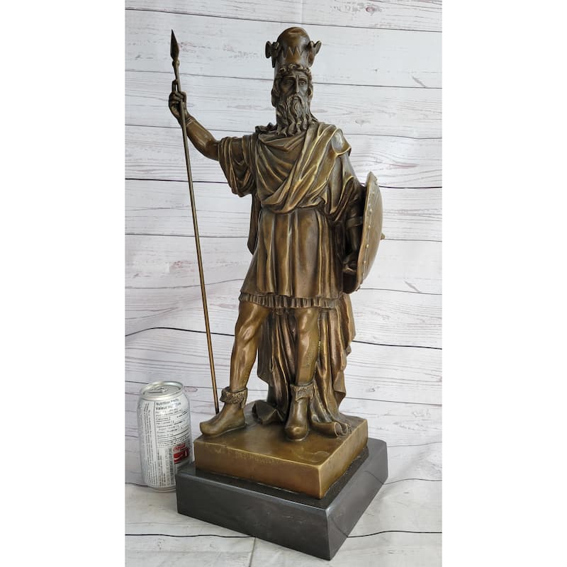 Achaemenid Persian King Darius Cyrus Xerxes Bronze Statue Sculpture Figure Art On Marble Base