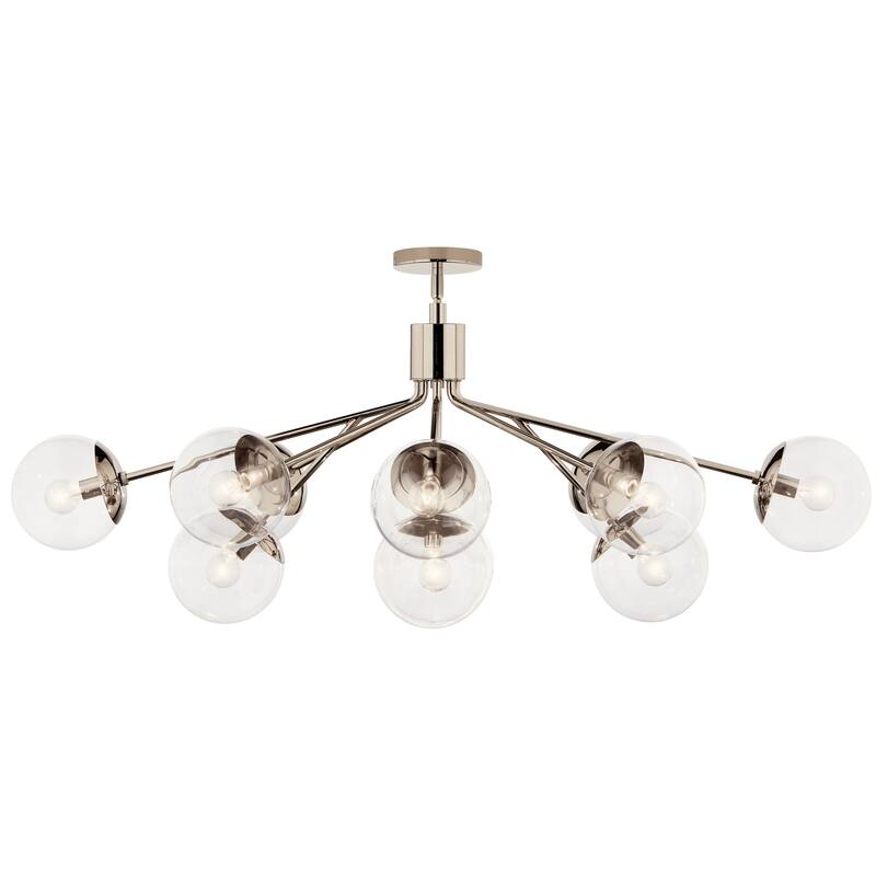 Kichler Lighting Silvarious Clear Glass Convertible Chandelier