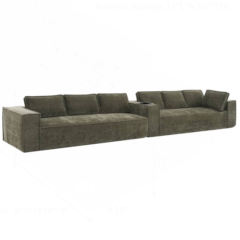 Minimalist Modular Sofa with Advanced Materials for Comfort and Style