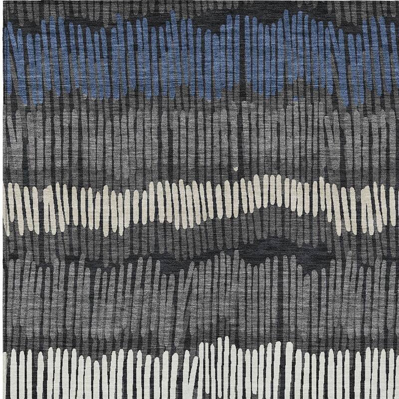 HomeRoots Striped Transitional Rectangle Outdoor Rug
