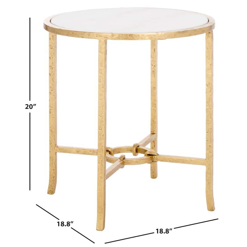 SAFAVIEH Couture Tauri Forged Metal Round Accent Table - 19"W x 19"D x 20"H