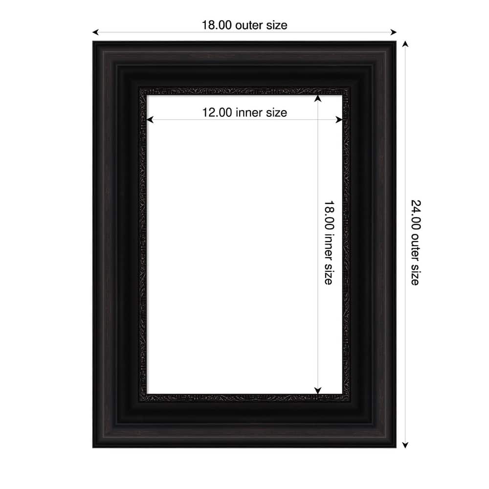 Amanti Art Parlor Black Framed Dry Erase Magnetic Board
