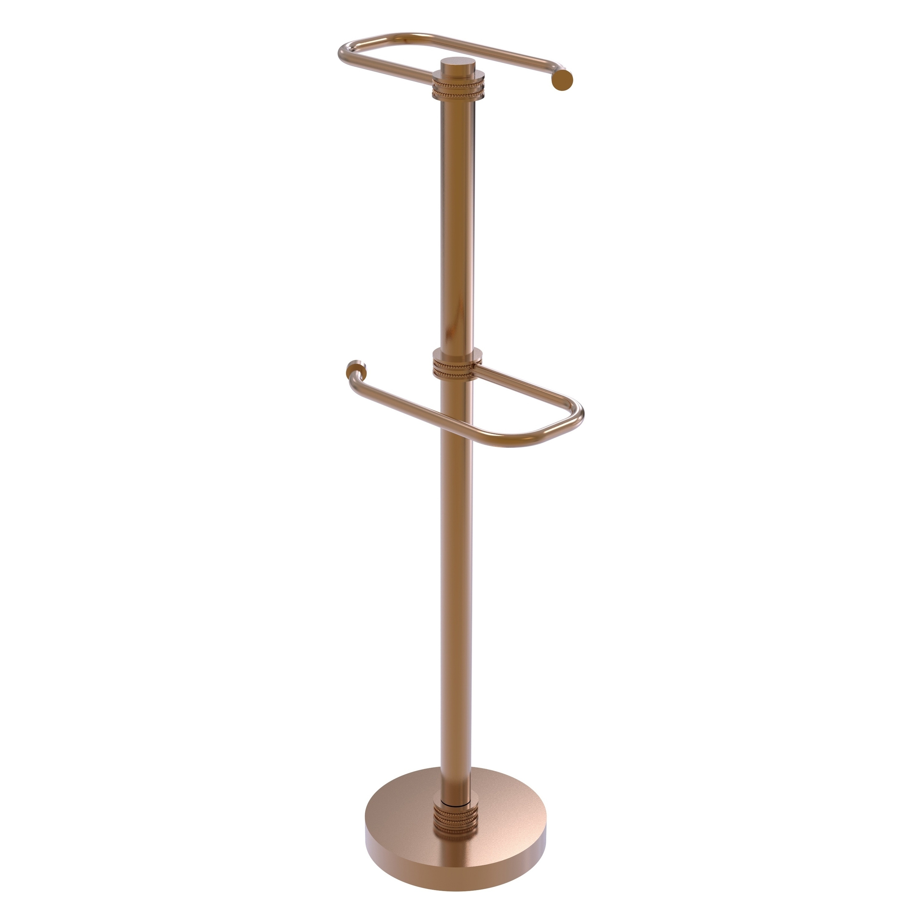 Allied Brass Free Standing Two Roll Toilet Tissue Stand