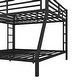 preview thumbnail 7 of 9, Queen over King Size Metal Bunk Bed with Fence, Ladder, Space-Saving and Noise Reduced for Teens and Adults