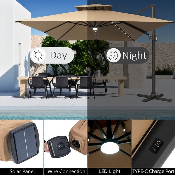 black 8 x 10 patio umbrella 8' x 10' RECTANGLE MARKET UMBRELLA, BLACK